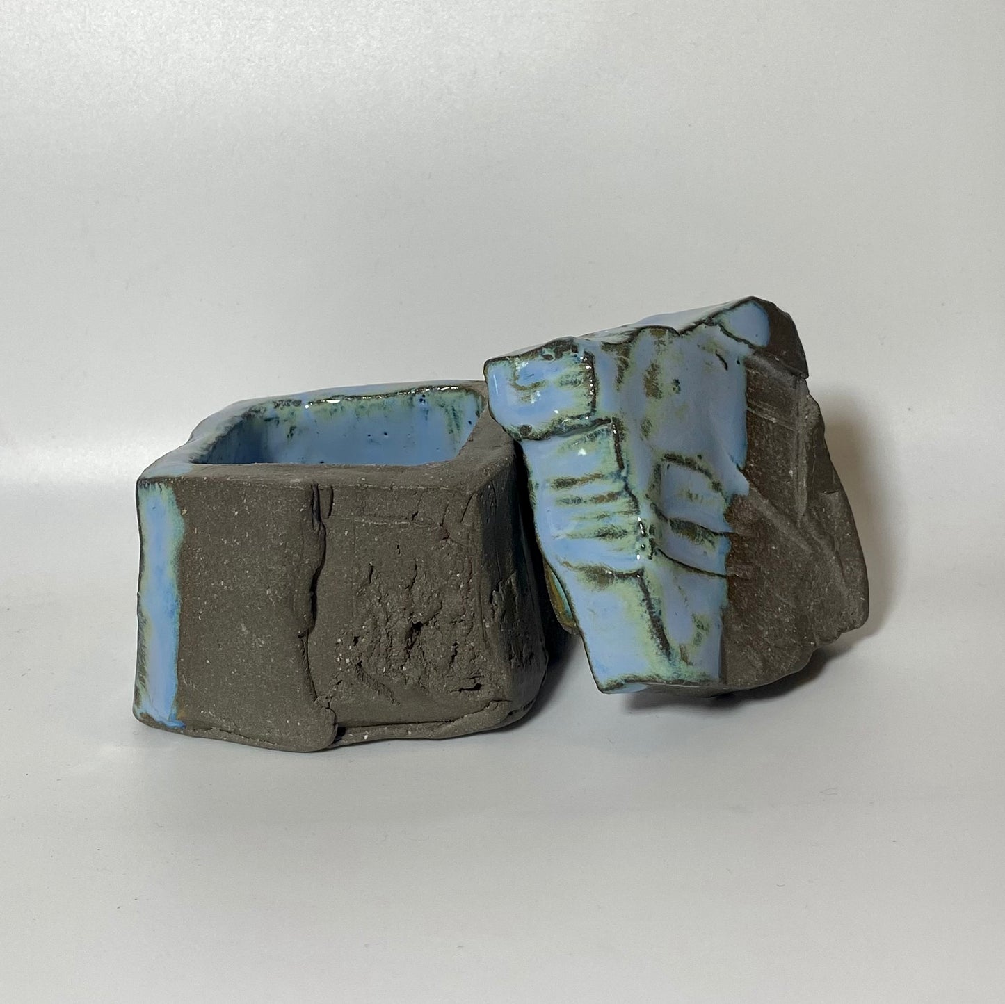 kurinuki box Blue & Grey