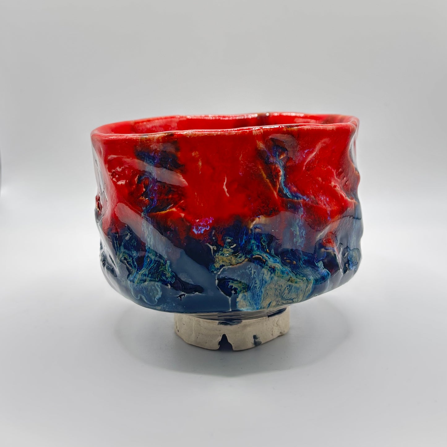 Black/red chawan or matcha bowl FYA (no. 34)