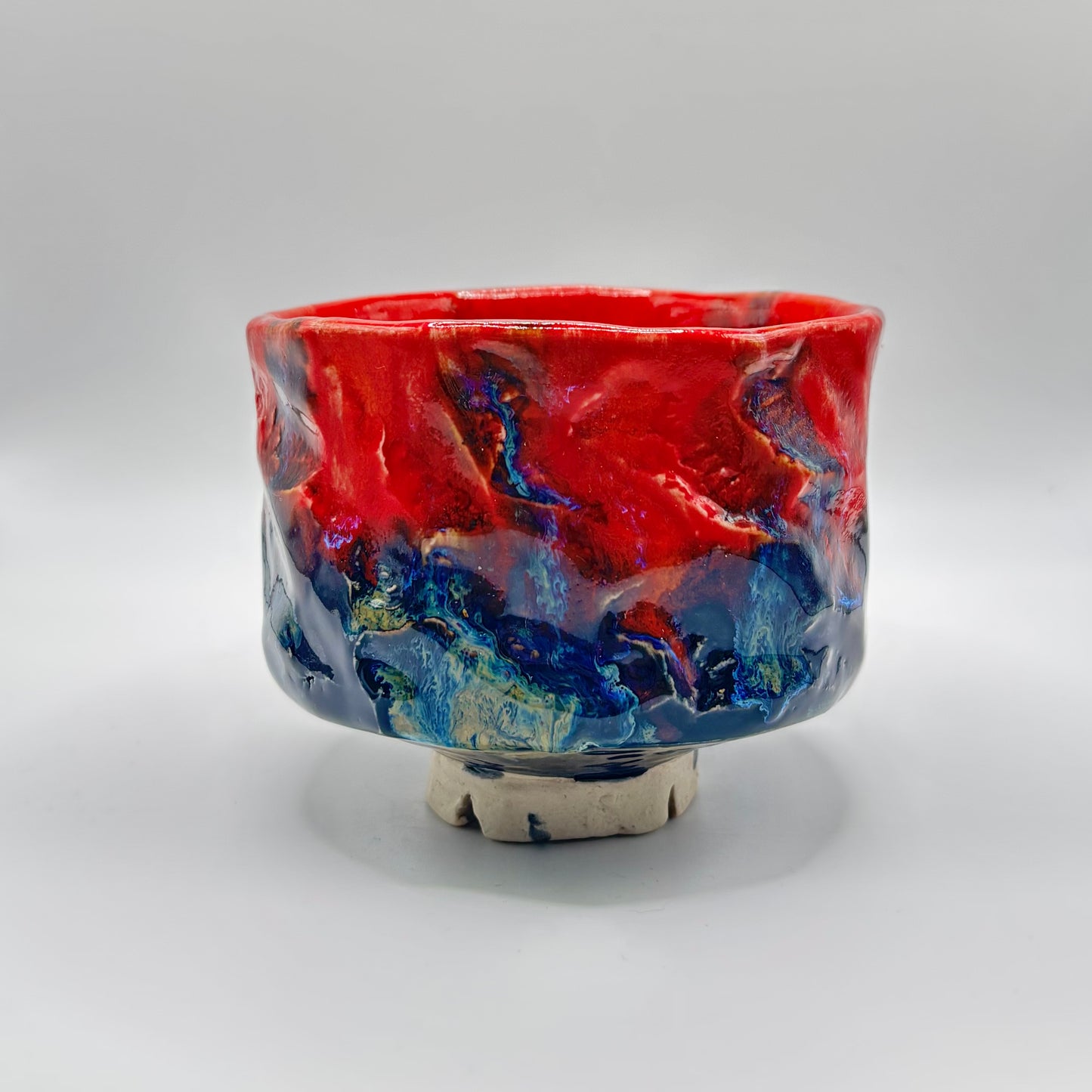 Black/red chawan or matcha bowl FYA (no. 34)