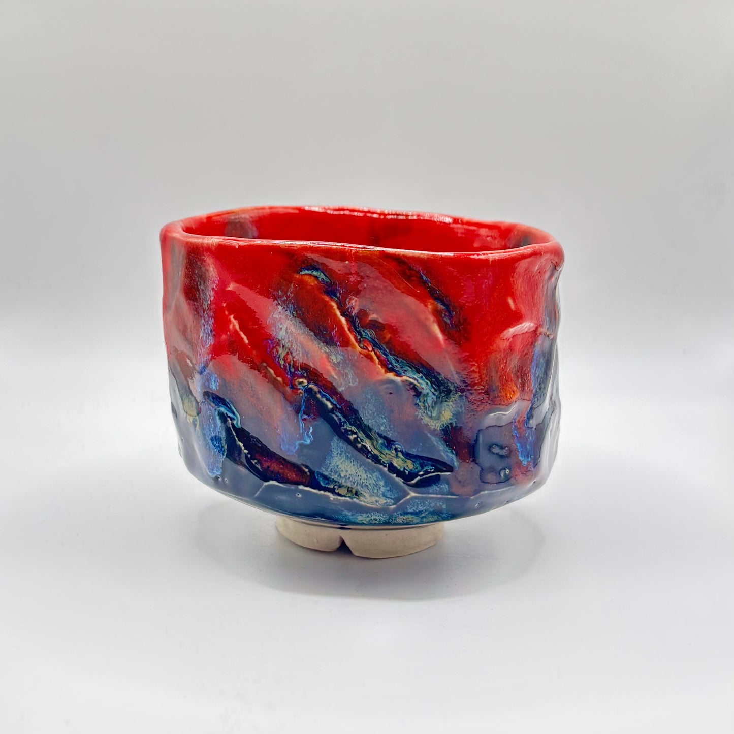 Black/red chawan or matcha bowl FYA (no. 36)