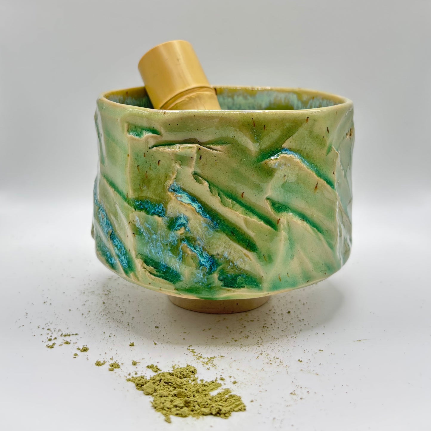 celadon chawan or matcha bowl (no. 10) large