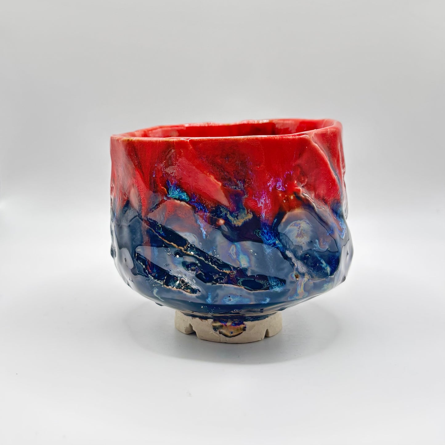 Black/red  chawan or matcha bowl FYA (no. 38)