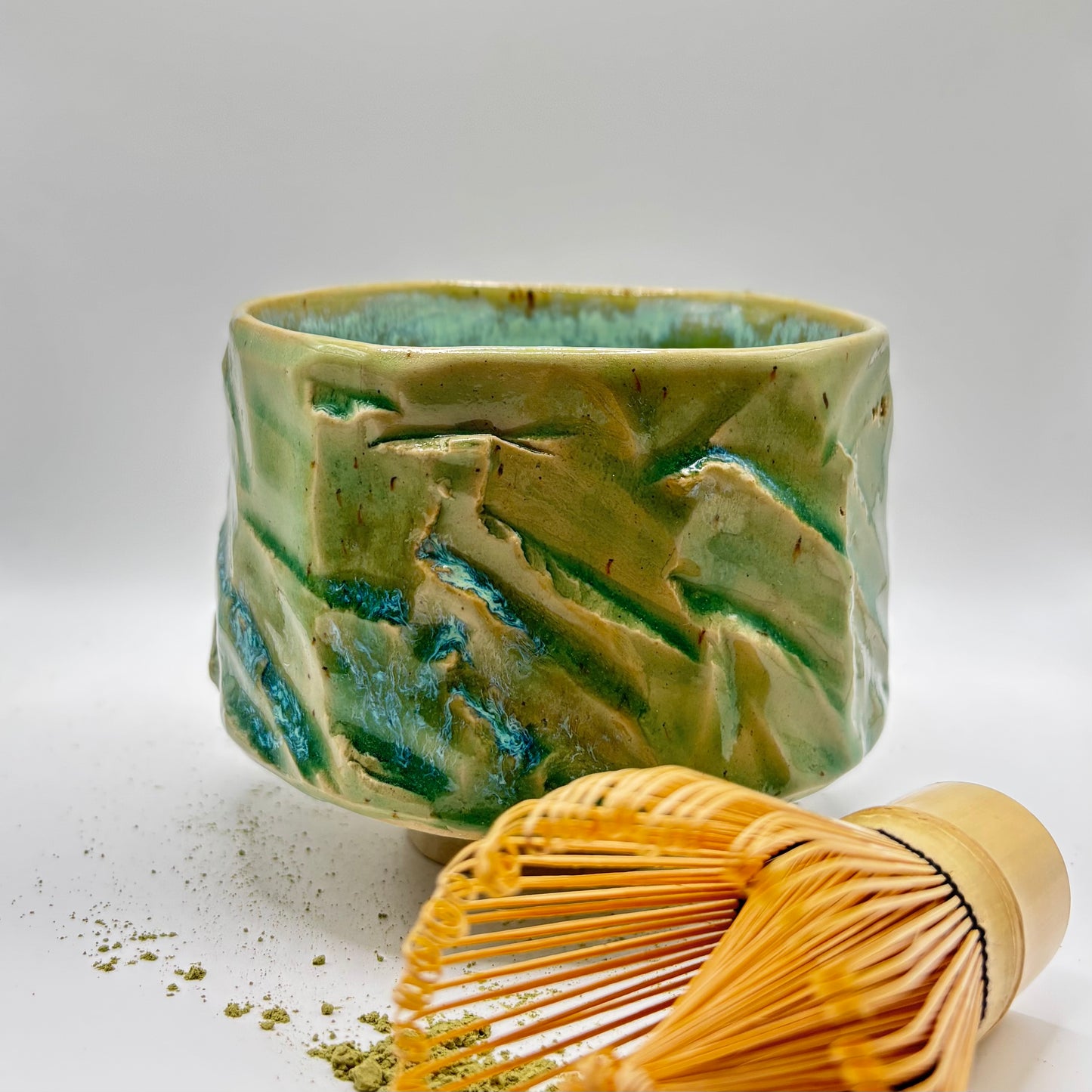 celadon chawan or matcha bowl (no. 10) large