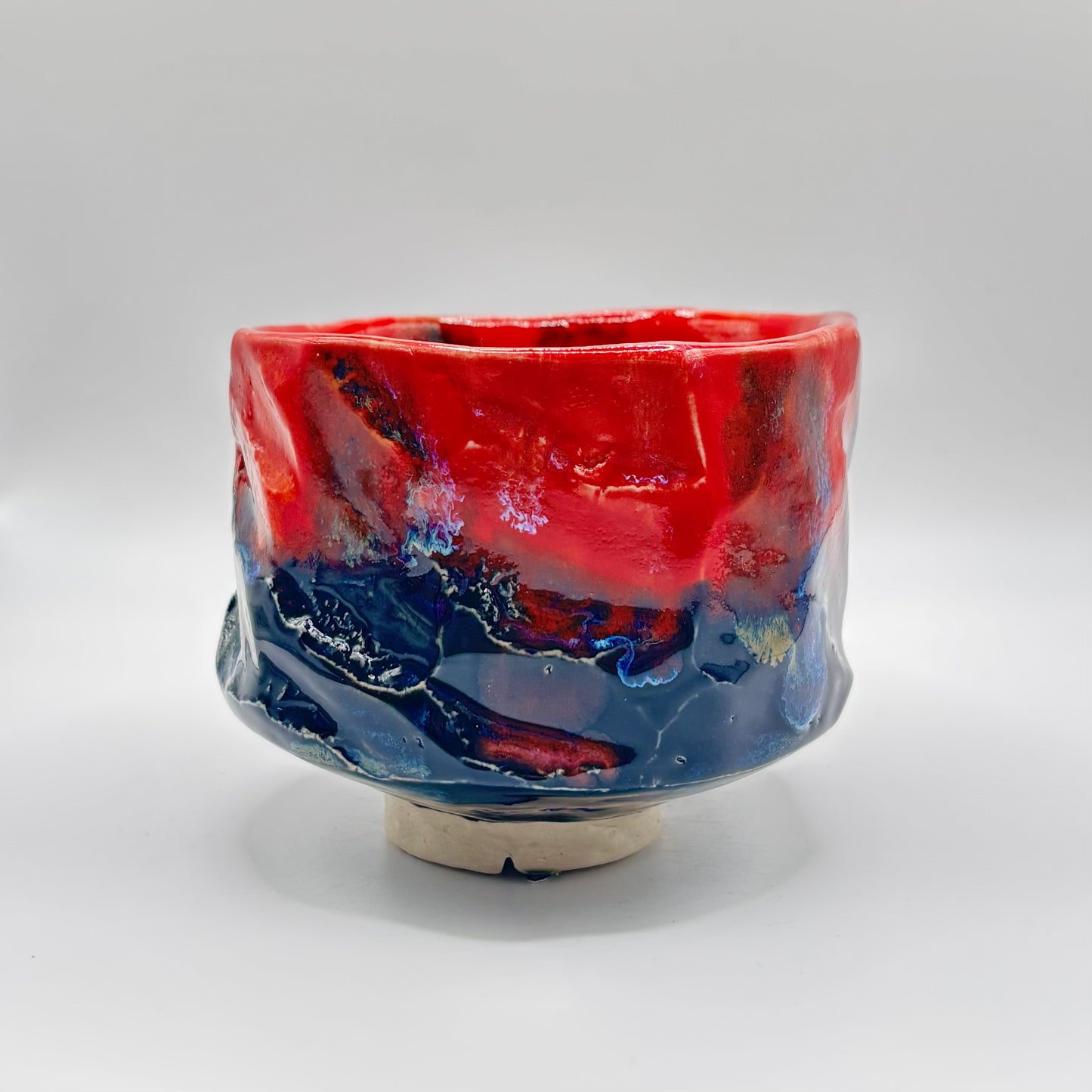 Black/red chawan or matcha bowl FYA (no. 36)