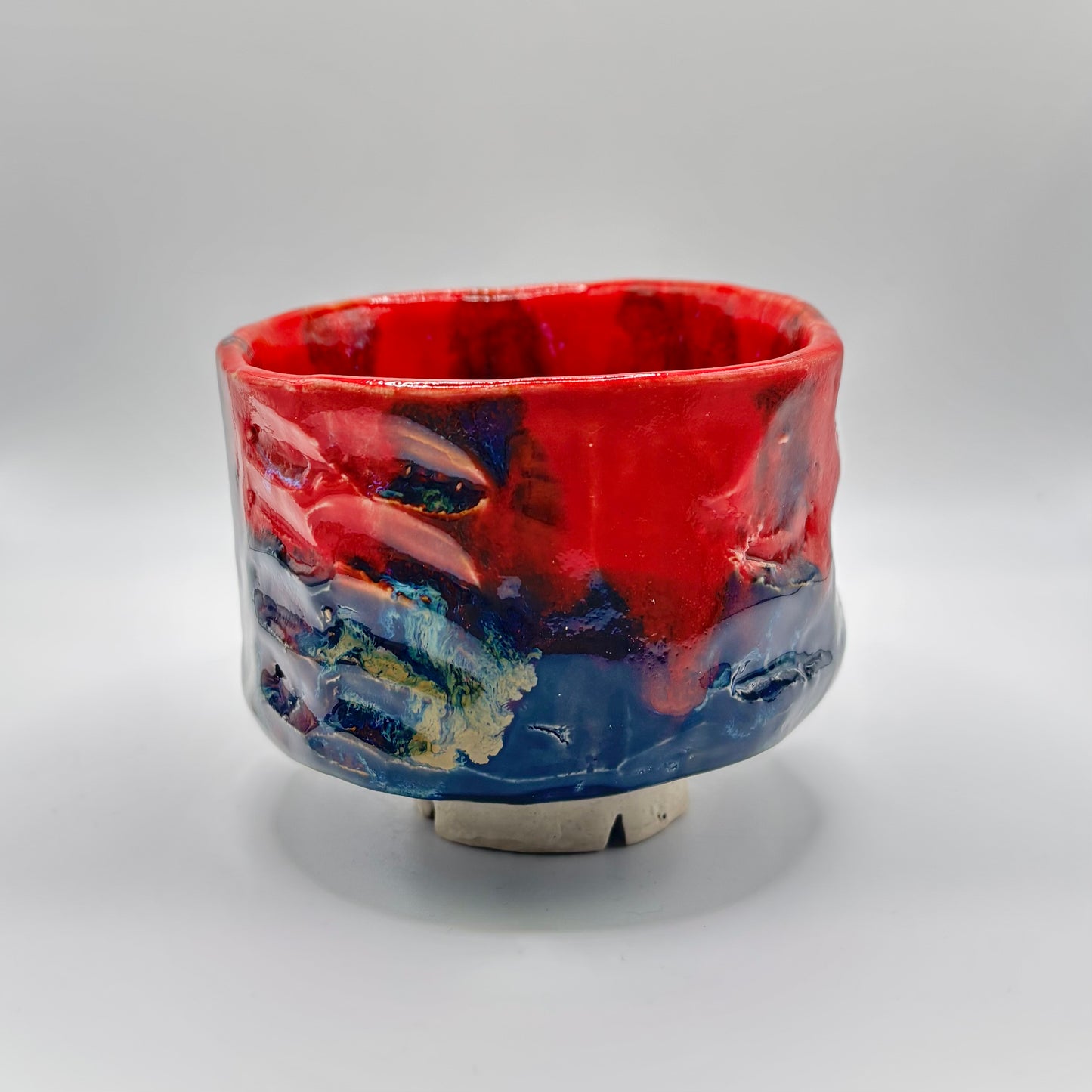 Black/red chawan or matcha bowl FYA (no. 34)